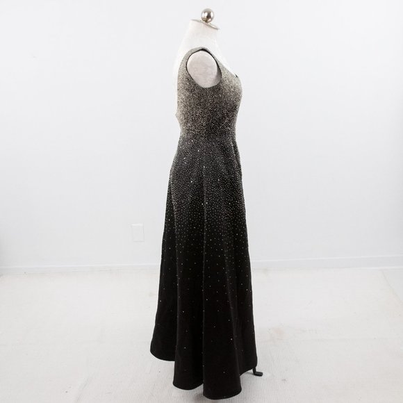 Vintage 50s 60s Formal Gown 6 Medium Hollywood Glam Princess Dress Black - Picture 5 of 9